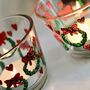 Christmas Wreath Painted Tea Light Holders, thumbnail 2 of 6