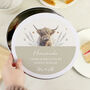 Personalised Highland Cow Cake Tin Gift, thumbnail 1 of 2