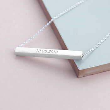 Personalised Horizontal Bar Necklace, 8 of 8