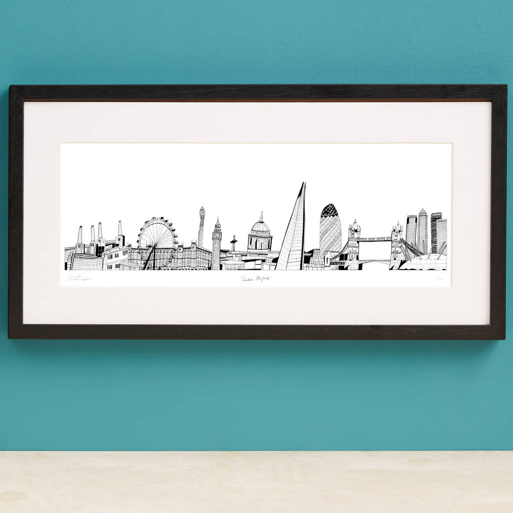 London Skyline Screen Print By Cecily Vessey | notonthehighstreet.com