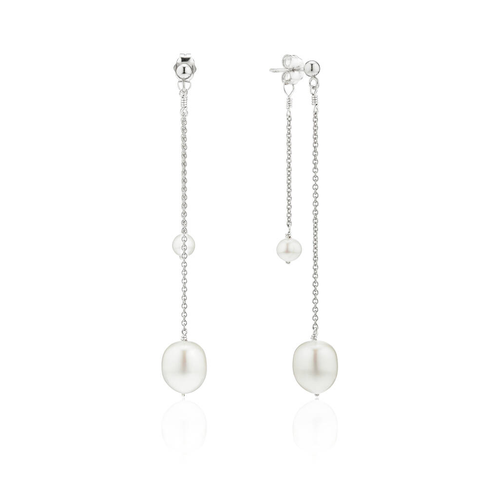 Silver Or Gold Filled Large And Small Pearl Earrings By LILY & ROO ...