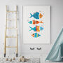 Contemporary Fish Family Art Print, thumbnail 3 of 4