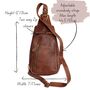 Brown Leather Crossbody Sling Bag, thumbnail 4 of 4
