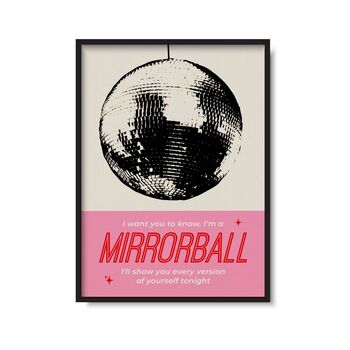 Mirrorball Lyric Music Gift Print, 3 of 3