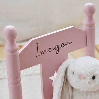 Personalised Pink Star Children's Rocking Chair 18m+, 2 of 2