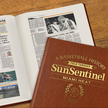 Miami Heat Personalised Nba Basketball Gift Newspaper Book, 9 of 12