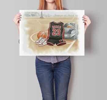 Personalised Basketball Shirt Print, 3 of 4