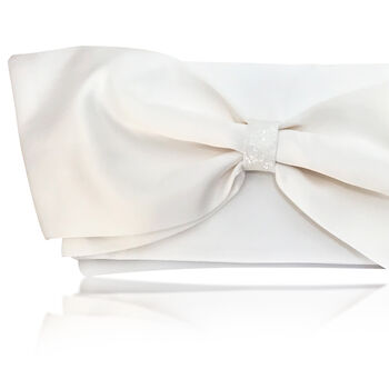 Ivory Bow Wedding Day Bridal Clutch Quinn, 4 of 5