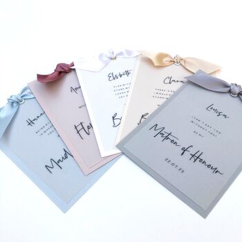 Vellum Bow Will You Be My Matron Of Honour Card, 6 of 9