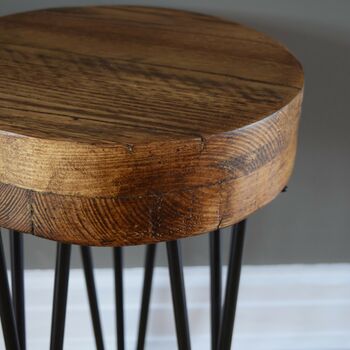 Round Reclaimed Wooden Side Table, 4 of 7