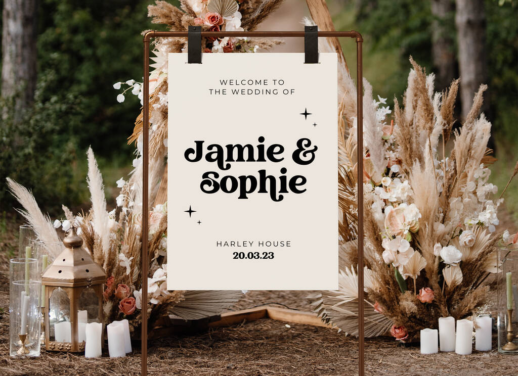 Personalised Retro Vintage Welcome Sign, Digital Product, 1 of 2