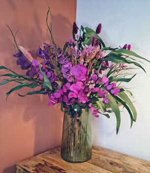 Fuscia Dried Flower Bouquet, 3 of 3