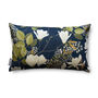 Luxury Super Soft Velvet Cushion Magnolia Navy Floral, thumbnail 4 of 5