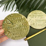Green Round Nanny Ceramic Coaster, thumbnail 9 of 12