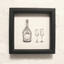 Personalised Champagne And Glasses Typewriter Art Print, thumbnail 3 of 12