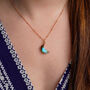 Labradorite Crystal Moon Necklace, thumbnail 5 of 12