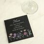 Personalised Wild Flowers Slate Coaster Gift, thumbnail 2 of 3