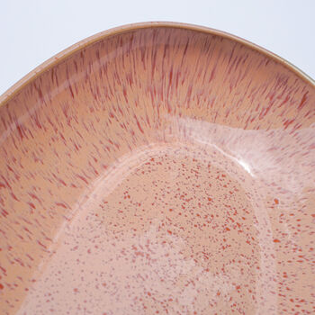Handmade Large Ceramic Coral Glaze Serving Tray, 6 of 6