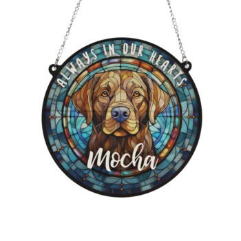 Labrador Chocolate Memorial Suncatcher, 2 of 6