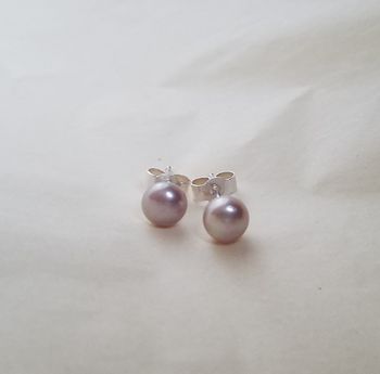 Freshwater Pearl And Sterling Silver Studs, 5 of 9