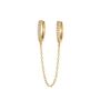Duo Chain Huggie Hoop Earring, thumbnail 3 of 5