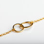 Gold Plated Interlinked Circle Bracelet, thumbnail 5 of 7