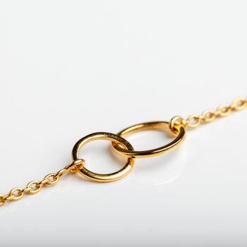 Gold Plated Interlinked Circle Bracelet, 5 of 7