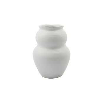 Tall Juno Handmade White China Vase, 4 of 5