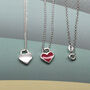 Personalised Sterling Silver Heart Charm Necklace, thumbnail 7 of 9