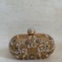 Gold Handcrafted Embroidered Clutch Bag, thumbnail 5 of 8