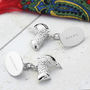 Solid Sterling Silver Pheasant Head Cufflinks, thumbnail 2 of 6