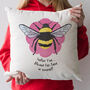 Bumble Bee Personalised Cushion, thumbnail 1 of 2