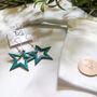 Leather Star Drop Earrings, thumbnail 6 of 12