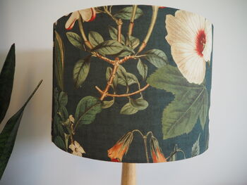 Dark Green Exotic Floral Lampshade, 9 of 10