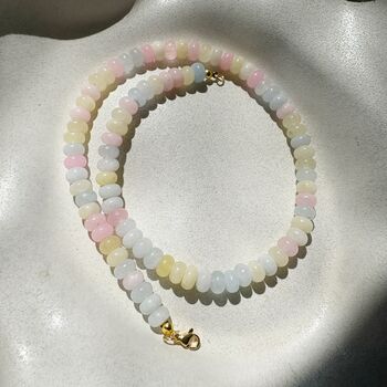 Pastel Candy Beaded Necklace, 2 of 4