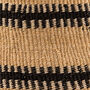 Black/Natural Tooth Stripe Pendant Woven Lampshade, thumbnail 2 of 6