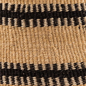 Black/Natural Tooth Stripe Pendant Woven Lampshade, 2 of 6