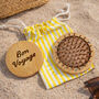 Bon Voyage 'Bon Voyage' Travel Mirror Hairbrush | Gift Bag | Holiday Accessory | Wooden Brush, thumbnail 1 of 4