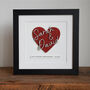 Personalised 40th Anniversary Wooden Heart Print – Ruby Wedding Keepsake, thumbnail 3 of 3