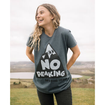 No Peaking Women's Slogan T Shirt, 3 of 5