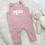 Retro Style Personalised Organic Baby Dungarees, thumbnail 2 of 2