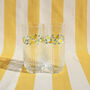 Hand Painted Limoncello Ribbed Highball Glasses Pair, thumbnail 1 of 5