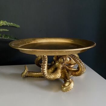 Octopus Holding Plate Tray Gold, 2 of 4