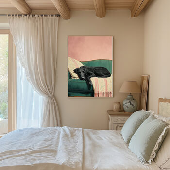 Black Labrador Dog Portrait Art Print, 2 of 4