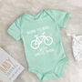 Born To Ride With Uncle Cycling Babygrow, thumbnail 6 of 7