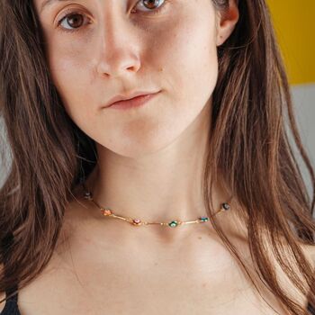 Multicolour Evil Eye Charm Protection Necklace, 3 of 6
