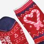 Women's Bamboo Socks Candy Cane Hearts, thumbnail 4 of 5