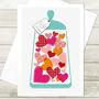 Jar With Hearts Personalised Valentine's Card, thumbnail 1 of 2