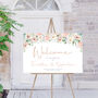 Wedding Welcome Board Peach Pink Floral, thumbnail 4 of 7