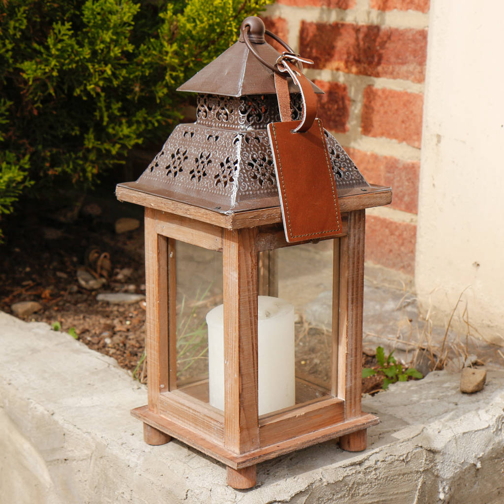 personalised ornate wooden candle lantern by dibor | notonthehighstreet.com